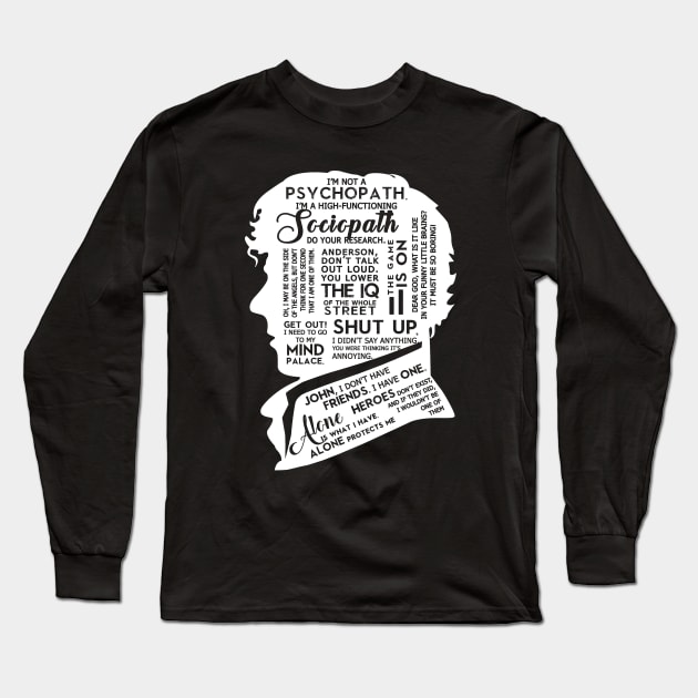 Sherlock Holmes Quotes. V2. Long Sleeve T-Shirt by KsuAnn